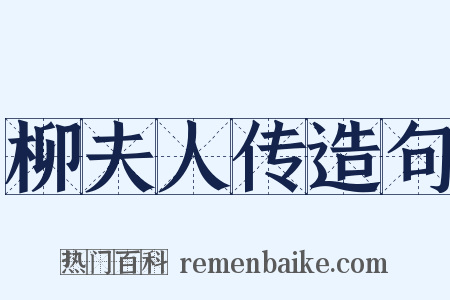 柳夫人传造句是什么意思的图片